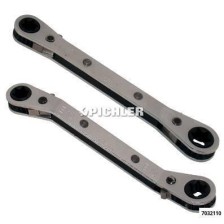 Tensor de anillo de trinquete de doble extremo, perfil E 'extraplano' E4 x E6