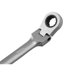 Llave de boca de anillo SW10 con dientes finos y articulación de 90°