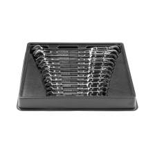 Llave de estrella de trinquete de doble articulación, juego de 12 piezas, dentado fino, 120 dientes