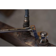 Llave de carraca de doble articulación, 13 mm, dientes finos, 120 dientes