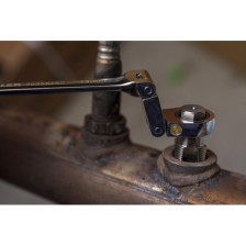 Llave de carraca de doble articulación, 13 mm, dientes finos, 120 dientes