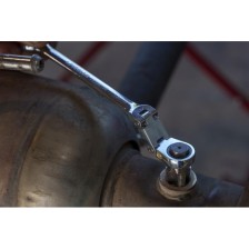 Llave de carraca de doble articulación, 13 mm, dientes finos, 120 dientes