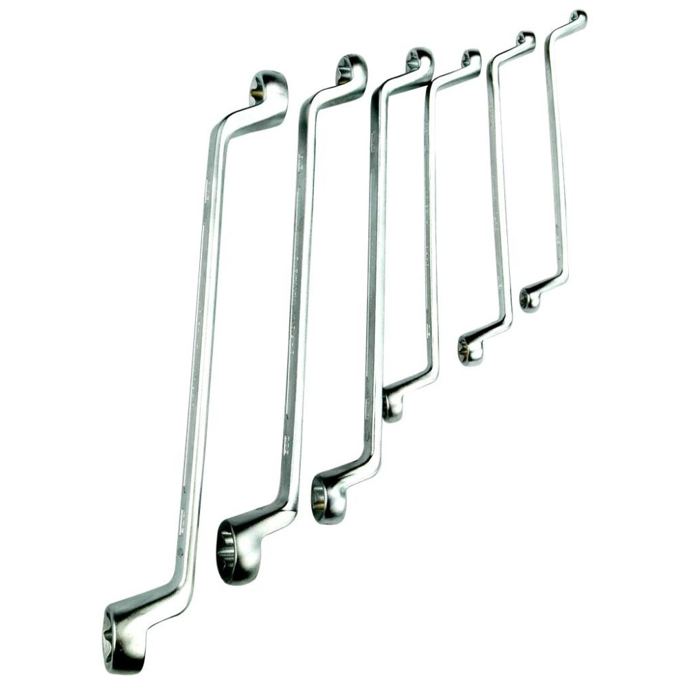 Juego de llaves de anillo Torx, 6 piezas, acodadas, perfil E E6 a E24