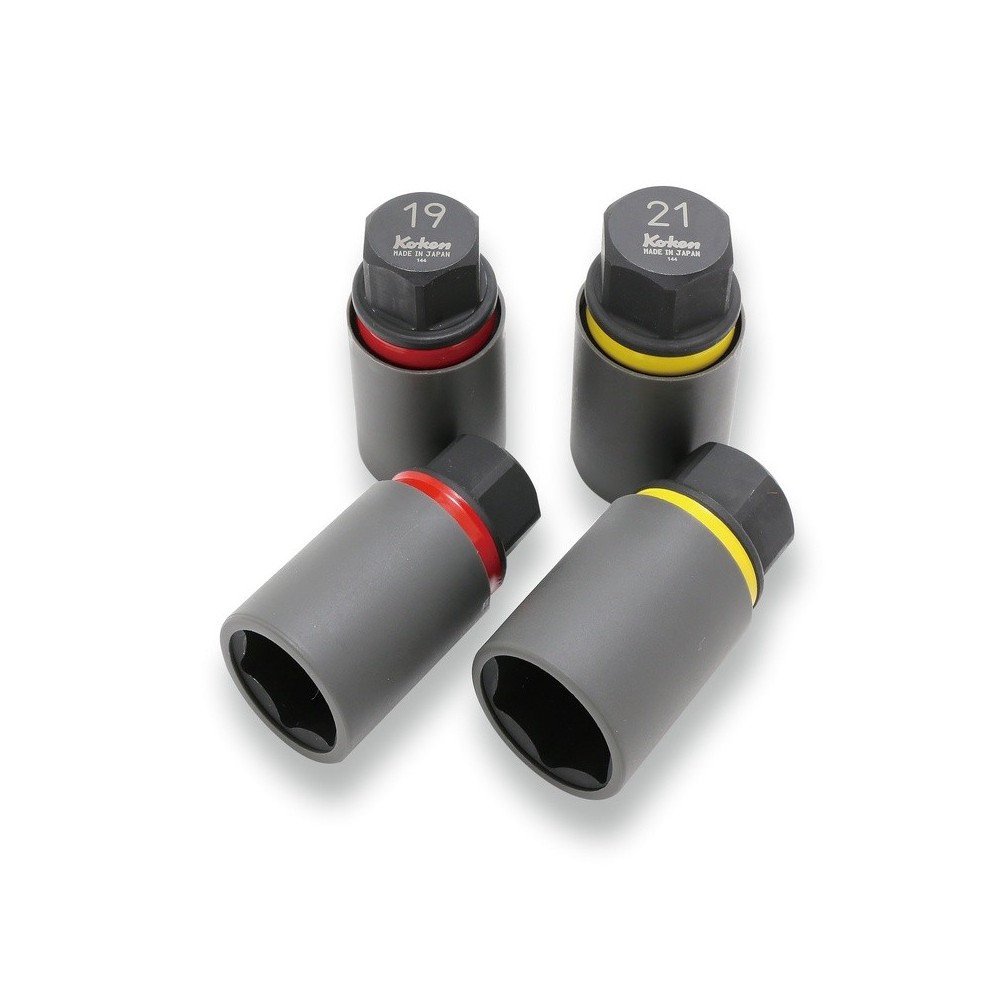 Adaptador de vaso para tuercas de rueda de perfil bajo