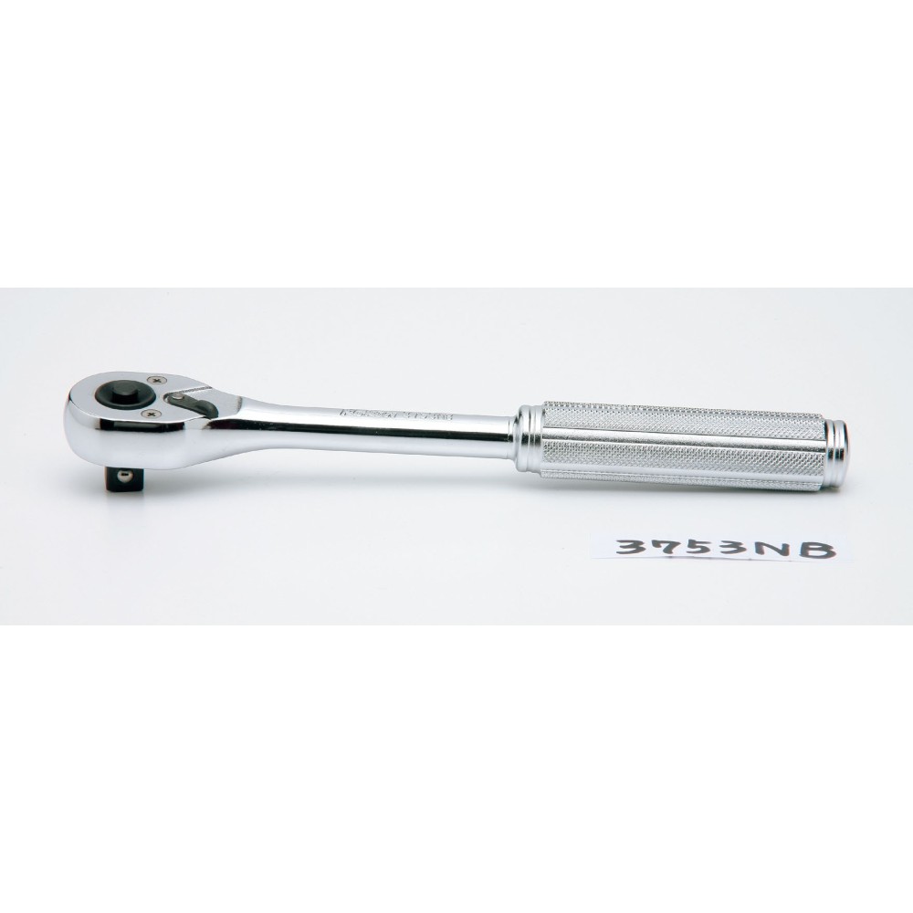 Trinquete reversible de 3/8' con botón de liberación rápida, empuñadura moleteada tipo N