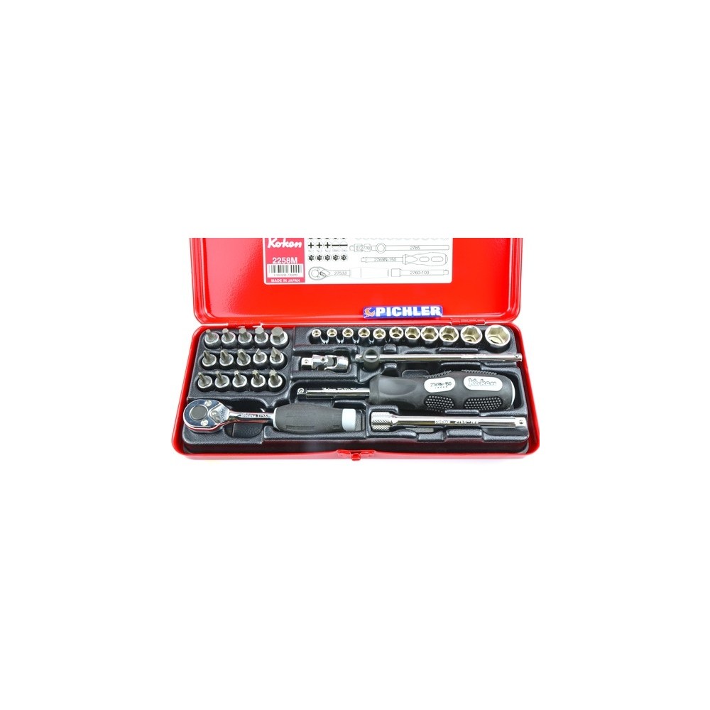 Juego de llaves de vaso de 1/4' - 31 piezas 2258M