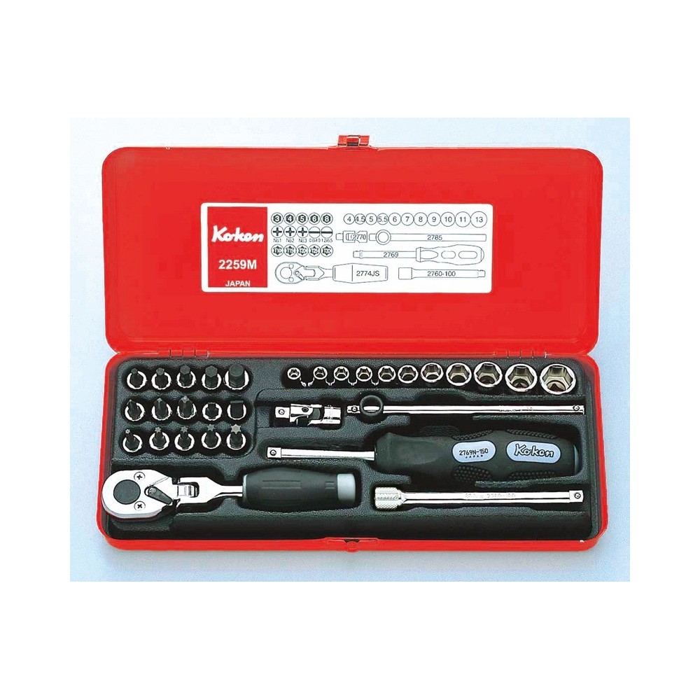 JUEGO DE VASOS 1/4'SQ.DR.