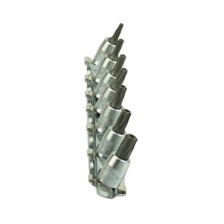 Juego de vasos Torx de 1/4', 7 piezas TX 10 a TX 40 con