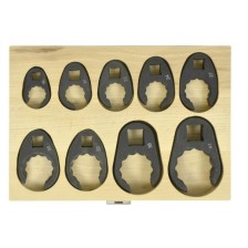 Juego de llaves para cables, 9 piezas, de 19 a 41 mm, A 3/8' / 1/2' / 3/4'