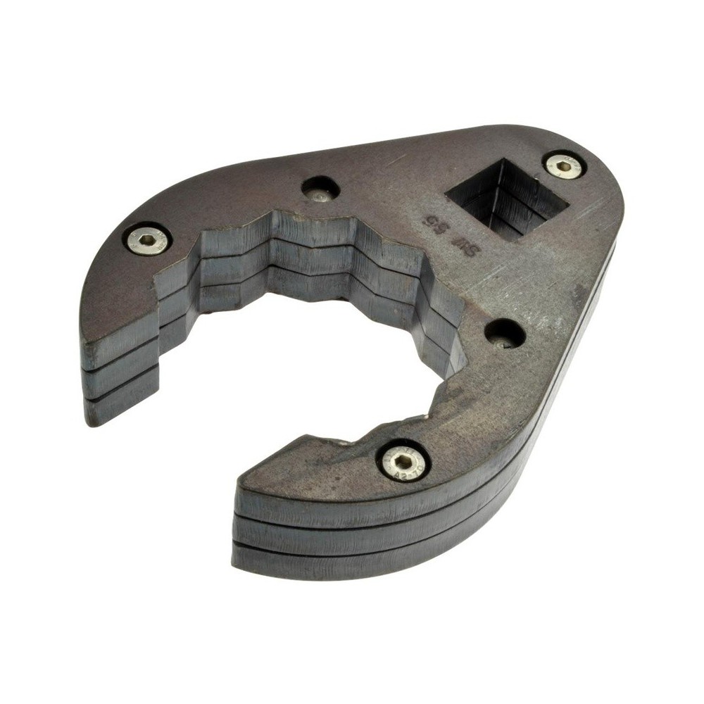 Llave para tuercas abocinadas de 55 mm, abierta, con accionamiento de 12 puntas y forma de gota de 3/4'