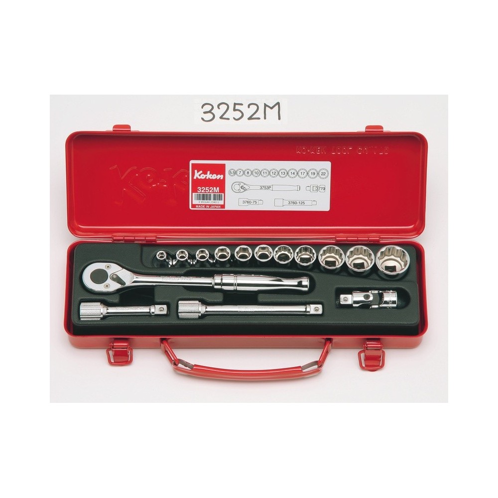 JUEGO DE VASOS 3/8'SQ.DR.