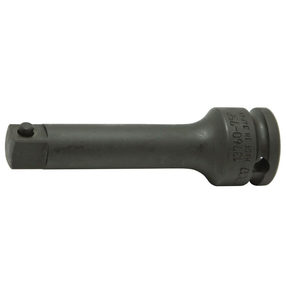 Barra de extensión de impacto de 3/8' de diámetro interior cuadrado de 75 mm, con pasador, DIN3121, forma E