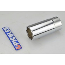 Juego de 13 vasos hexagonales con entrada de 3/8', 55 mm de longitud, sobre riel.