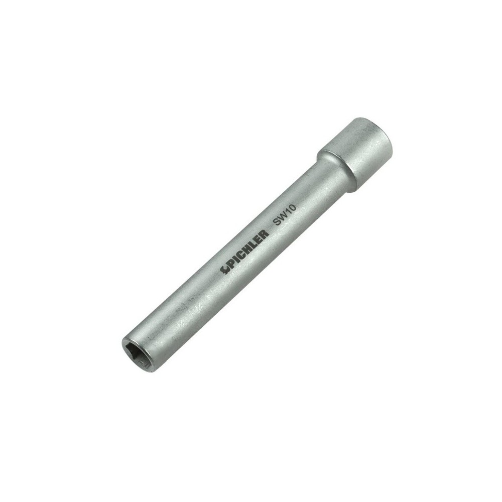 Vaso pasante - SW 10, 120 mm de largo, 6 puntas, accionamiento 3/8