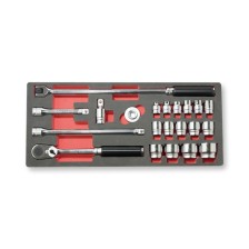 JUEGO DE VASOS DE 1/2' CUADRADOS, Serie Z en bandeja de espuma