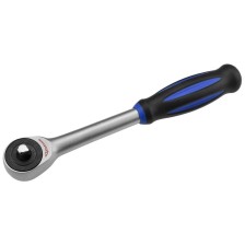 Trinquete con mango giratorio de 1/4' de dientes finos con accionamiento cuadrado pasante