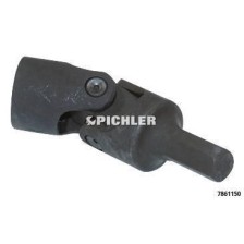 Juego de 6 vasos universales con punta hexagonal de 3/8' x 62 mm de largo, 5-12 mm