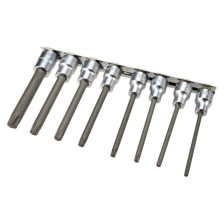 Puntas Torx TXB20-TXB55, juego de 8 piezas, entrada de 3/8' en la barra, longitud de 100 mm, diseño redondo