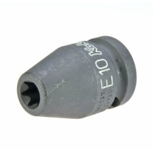 Dado de impacto E-Torx E10 x 38 mm, ½', resistente a impactos