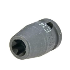 Dado de impacto E-Torx con accionamiento E 14 de ½', resistente a impactos