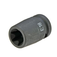 Dado de impacto E-Torx de ½', resistente a impactos