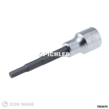 Inserto de vaso hexagonal 4010M con accionamiento de 1/2' SW 7 x 100 mm
