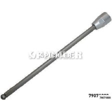 Llave de vaso hexagonal con cabeza esférica de 8 x 140 mm y accionamiento de 3/8'