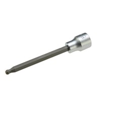 Inserto de vaso hexagonal con cabeza esférica SW 5, accionamiento de 3/8', longitud 100 mm