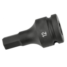 Vaso de impacto hexagonal de 12 mm de longitud y 60 mm de accionamiento, 1/2'