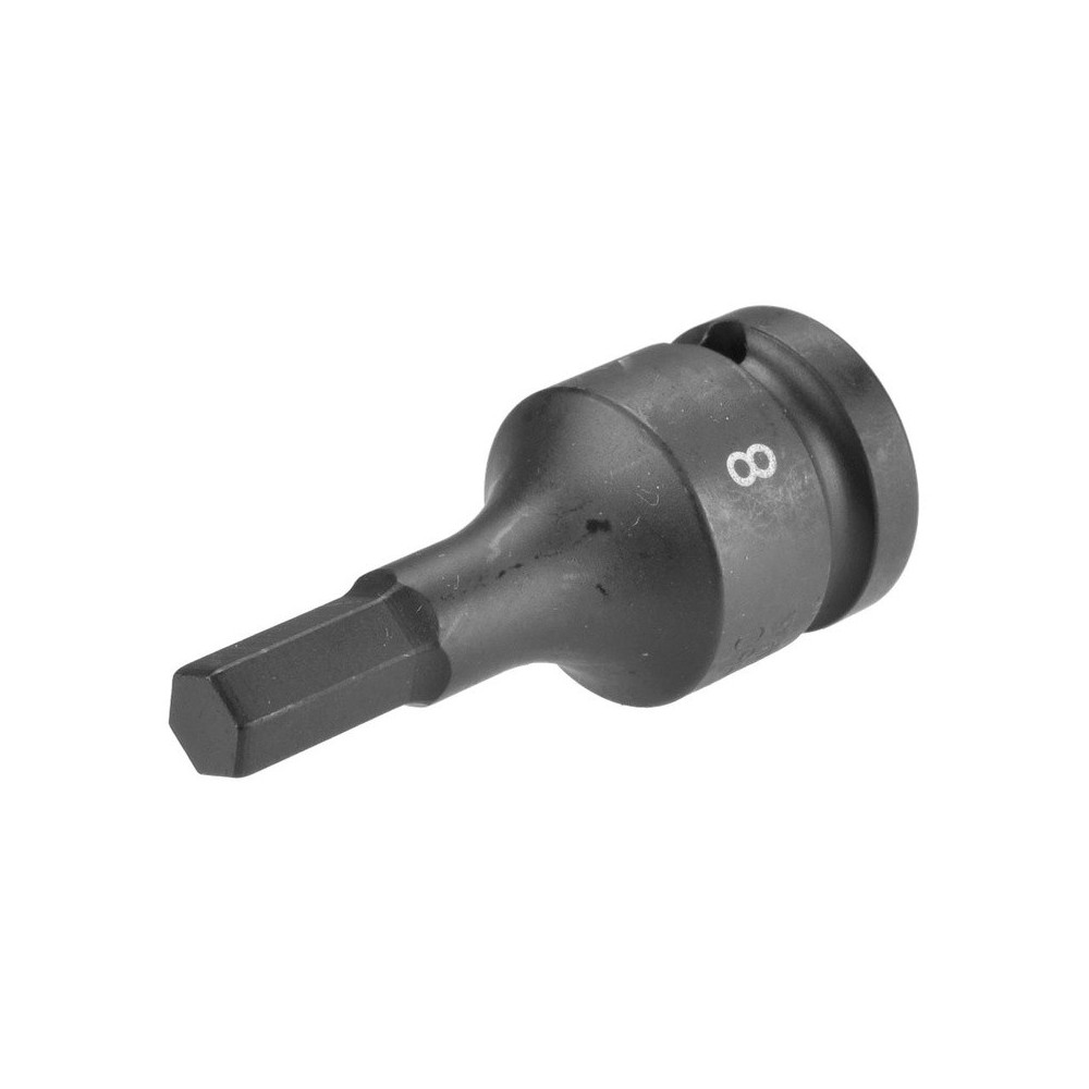 Vaso de impacto hexagonal de 8 mm de longitud y 60 mm de accionamiento, 1/2'