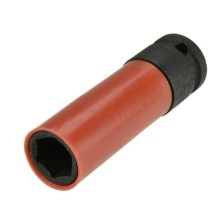 Vaso de impacto de 1/2' de largo SW 15 con protección de plástico interior/exterior para llantas de aleación