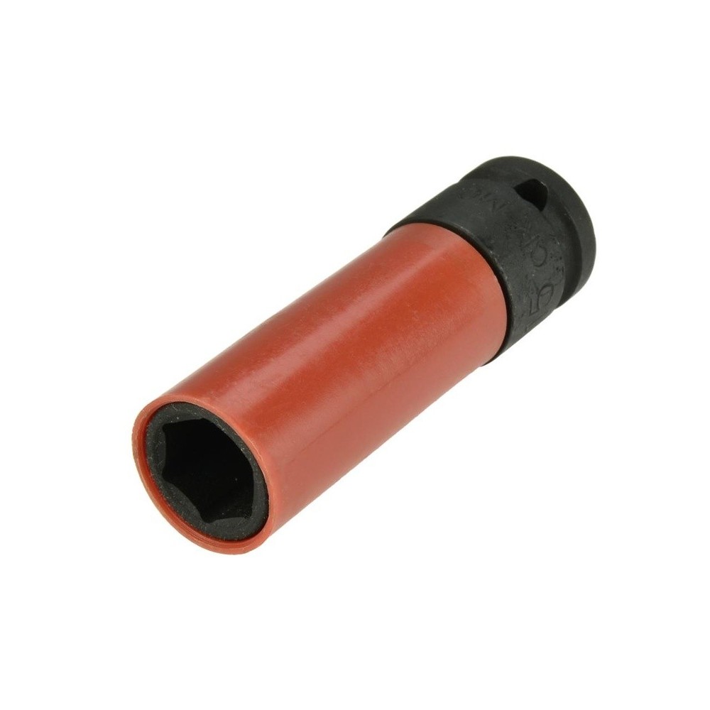 Vaso de impacto de 1/2' de largo SW 15 con protección de plástico interior/exterior para llantas de aleación