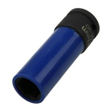 Vaso de impacto de 1/2' de largo SW 17 con protección de plástico interior/exterior para llantas de aleación