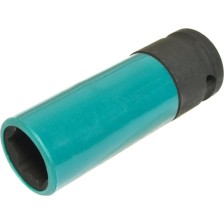 Vaso de impacto de 1/2' de largo SW 19 con protección de plástico interior/exterior para llantas de aleación