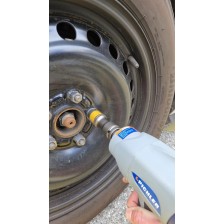 Juego de vasos de impacto de 3 piezas, 17/19/21 mm 1/2', amortiguadores de vibraciones, protector de plástico giratorio