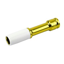 Vaso de impacto 1/2' 'XL' SW 19 con protección de plástico, accionamiento 1/2' x 150 mm de largo