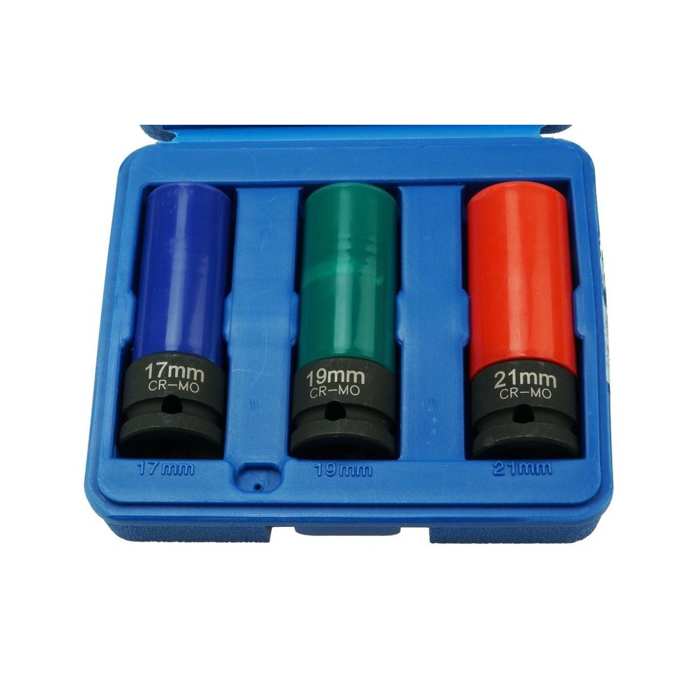 Juego de vasos de impacto Super Impact de 17, 19 y 21 mm
