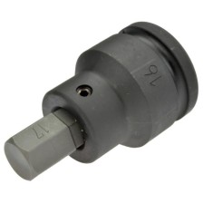 Vaso de impacto con punta hexagonal de 17 mm x 76 x 3/4'