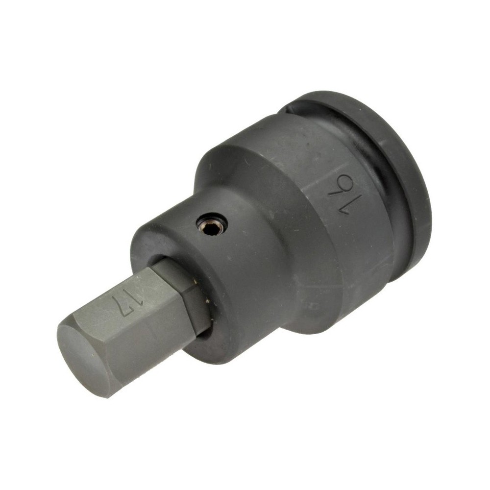 Vaso de impacto con punta hexagonal de 17 mm x 76 x 3/4'