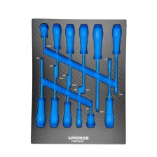 Inserto para juego de destornilladores 79930010, 12 piezas - y + 376x495x32 mm