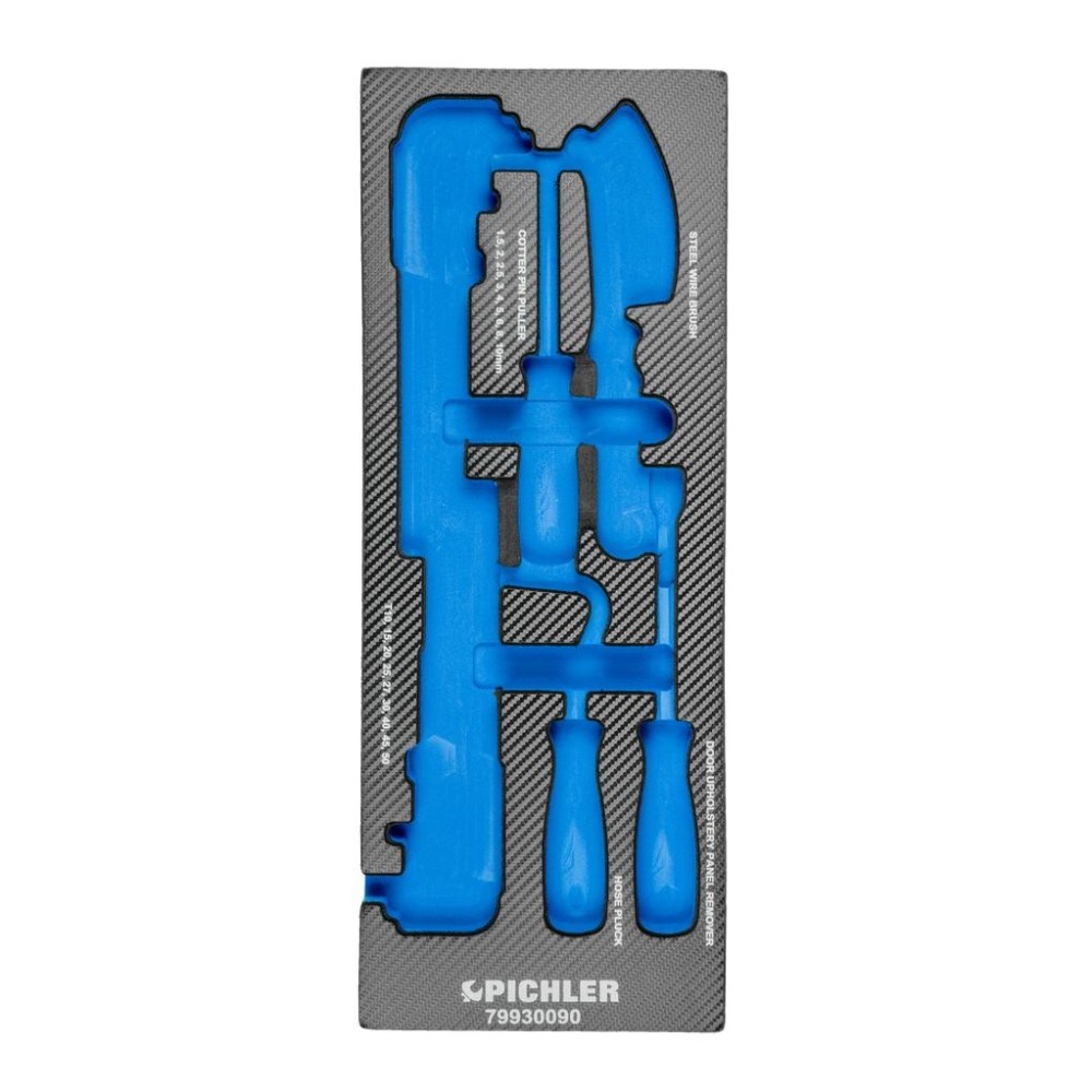 Inserto para juego de elevador de clip y llave angular 79930090, 22 piezas, 188 x 495 x 32 mm