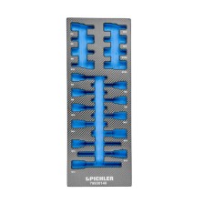 Inserto para insertos de llave de tubo 79930140 de 1/2' estriado, 19 piezas, 188x495x32 mm