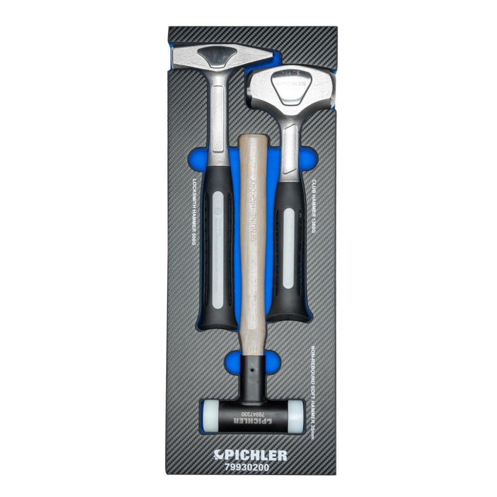 Juego de martillos, 3 piezas.