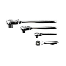 Juego de mini carraca, 4 piezas, 1/4' / 3/8' / 1/2' 120 dientes, dentado fino