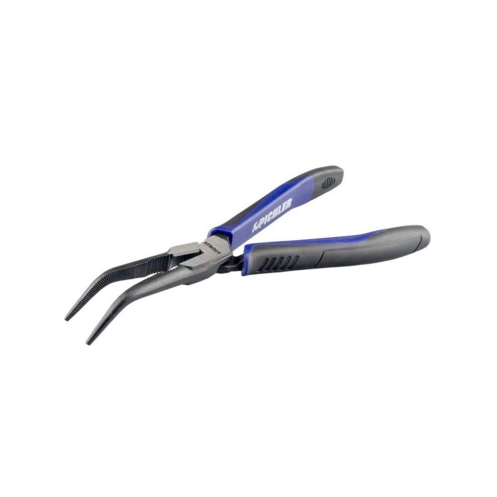 Alicates de punta plana, curvados, 200 mm