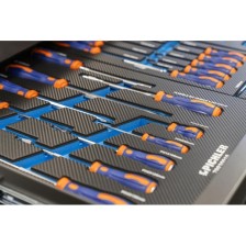 Armario de herramientas P36s, color azul, incluye surtido de herramientas (250 piezas). 'Principiante'.