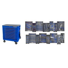 Armario de herramientas P36s, color azul, incluye surtido de herramientas de 411 piezas. 'Advanced'