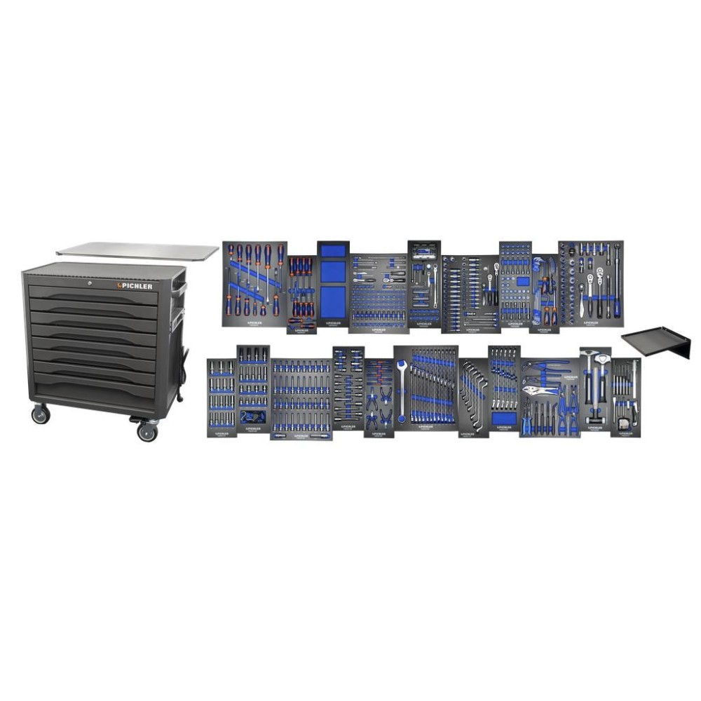 Armario de herramientas P36s, color NEGRO, incluye surtido de herramientas de 558 piezas. 'Expert'