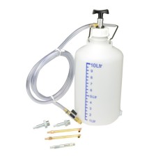 Dispositivo de llenado GFP 01 con 5 adaptadores, manguera 1,9 m, recipiente 10 lt.