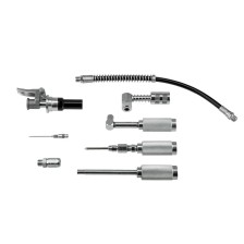 Juego de adaptadores para pistola de engrase premium, 8 piezas.